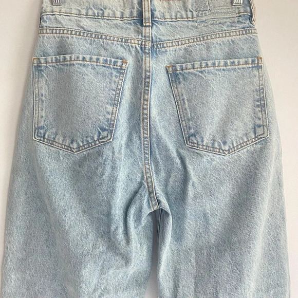 Revice Light Wash Blue Straighr leg Asymmetrical Waist Jeans 28 - Picture 6 of 6